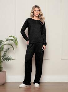 Women Two-Piece Outfits - Black - View 3