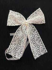 5pcs Lace & Butterfly-Faux Leather European Style Sheer Curtain Strap Buckle Korean Style Beige Decorative Ribbon Tied String