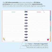 Caderno De Disco ISCOOL Prime Inteligente Grande 20 x 27,5 cm Butterfly Branco Rosa 80 Fls - Butterfly Branco Rosa - Visão 6