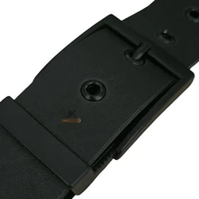 男士皮帶，適用於日常使用，給朋友作為完美禮物 - 黑色 黑扣 - 查看 3