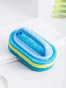 1 Stück Blauer Reinigungsschwamm Mit Einem Handgehaltenen Haushaltsreinigungsschwamm, Der Schmutz Und Schlamm Aus Der Küche Entfernen Kann