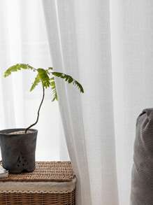 1 件免钻法式加厚滤光隐私保护编织绳门帘，纯色法式门窗帘，半透明法式门帘，配有优雅的杆袋，可遮挡阳光并使房间变暗，适用于前厅/厨房/后厅/露台/客厅玻璃门 - 白色 - 查看 7