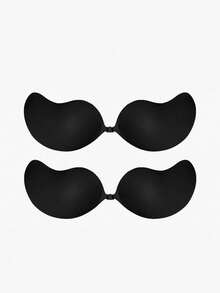 4 đôi Áo ngực xoài màu đen dành cho nữ, Áo ngực có dây nâng (Silicone, không dây, không quây, thoáng khí, có đệm, đóng phía trước) dành cho váy, váy cưới, v.v. - màu đen - Xem 2