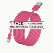 1m/2m/3m Super Long Charger Cable Compatible With Iphone, Multicolor Cords Compatible With Iphone Fast Charging High Speed Data Sync USB Cable Compatible With Iphone 14/13/12/11 Pro Max/Mini/XS MAX/XR/XS/X/8/7/6s/SE, IPad Compatible With IPhone 14 Pro Max, 14 Pro, 14 Plus, 13 Pro Max, 13 Pro, 13, 12 Pro, 12, 11, XS, XR, 8 Plus, 8, 7, 6, 5, SE, Compatible With Ipad Lightning