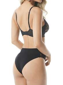 Women Briefs - 黑色 - 查看 2