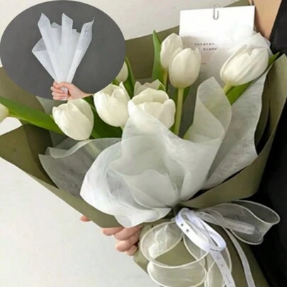 38 张牛奶花包装纸，花店花束用品，DIY 工艺品花卉衬里，适用于圣诞节、情人节、毕业典礼、返校、生日礼物包装