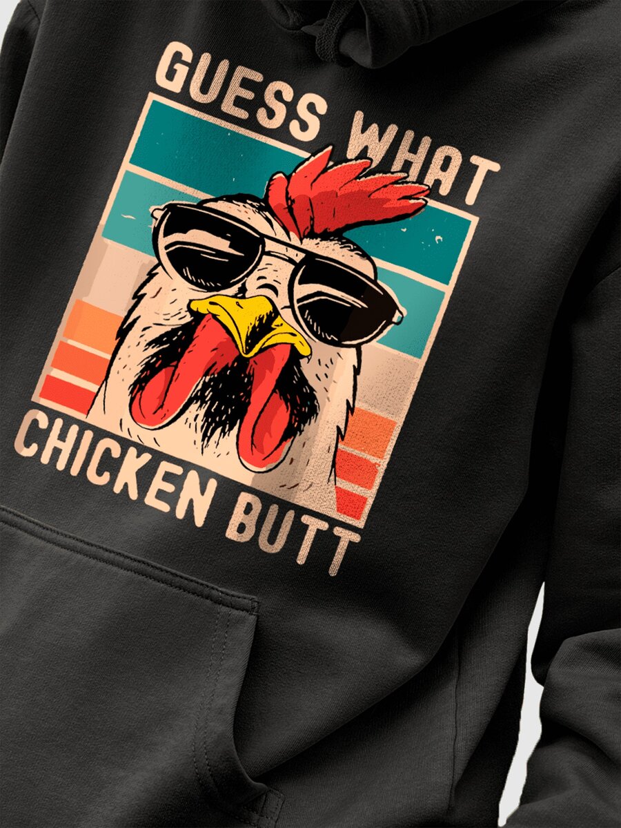 Men Hoodies - 黑色 - 查看 1