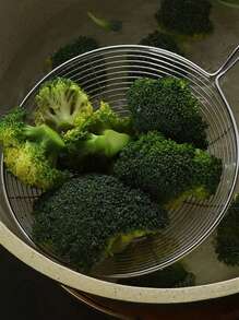 1pc Stainless Steel Wire Strainer, Comfortable Handle, Easy To Retrieve, Quick Drainage Of Water And Oil - Purple - View 7