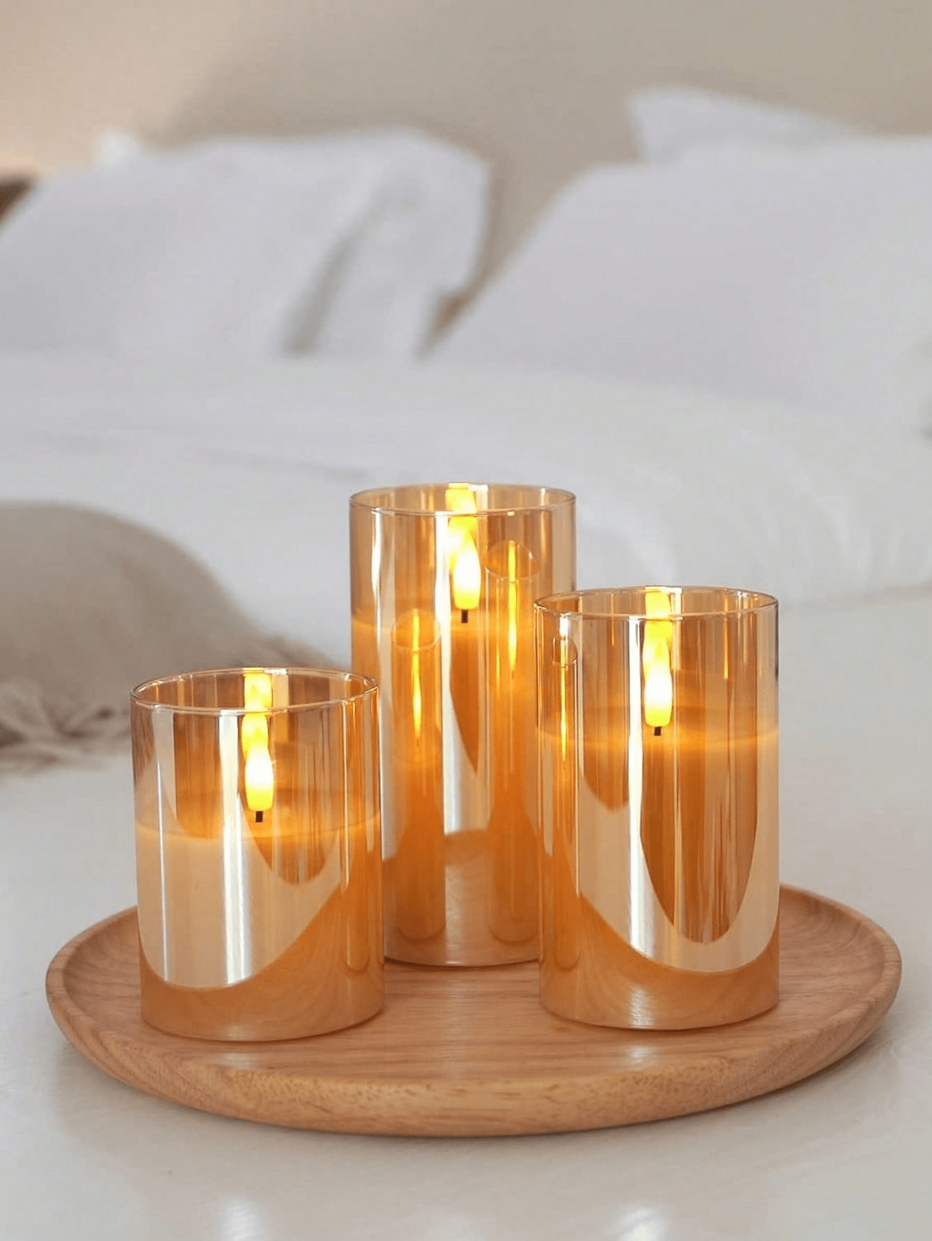 3pcs Led Flameless Candles With Remote And Timer, Flickering Pillar Led