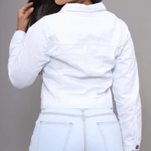 Women Jackets - 白色經典酒吧 - 查看 4