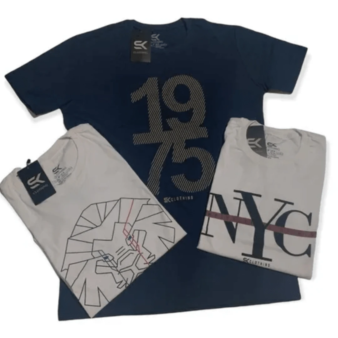 Men Plus Size T-Shirts - Multicolor - View 1