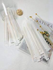 50 pièces/100 pièces Bâtonnets à café en bois jetables, chacun emballé individuellement dans un sac en papier pour remuer les jus, le lait et les boissons en cuisine. Plusieurs tailles au choix. Fournitures scolaires, rentrée scolaire