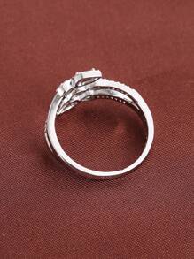 1只水滴形銅鑲立方氧化鋯戒指,適合青少女佩戴 - 彩色 - 查看 6