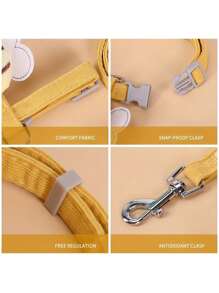 1 Miếng Có thể điều chỉnh Dụng cụ mèo Dây xích Với Ong mật Và Thiết kế mèo - Thoát khỏi Áo vest Phong cách Ngoài trời Dây kéo , Họa tiết Lưới - Nhiều màu - Xem 6