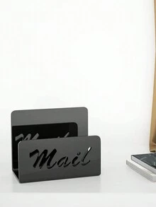 CHARMS Acrylic Mail Organizer, Desktop Storage For Sorting Mails And Letters, Home And Office Use - Black - View 4