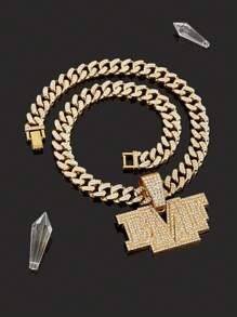 1 Miếng Nam Hip-hop Phong cách Mặt dây chuyền chữ cái Dây chuyền Đường phố Rock Đúng mốt Qủa tặng - IMF - Xem 8