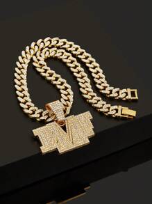 1 Miếng Nam Hip-hop Phong cách Mặt dây chuyền chữ cái Dây chuyền Đường phố Rock Đúng mốt Qủa tặng - IMF - Xem 6