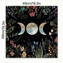 1pc 49*49cm Tablecloth, Card Game Tablecloth - Multicolor - View 2