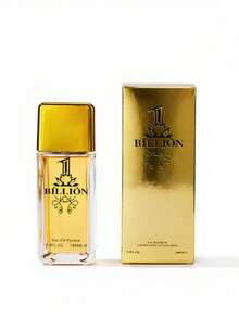 Perfume Fragancia 1 BILLION 100ML Loción Para Caballero Elegante Juvenil Fresco - Dorado - Ver 2