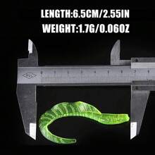 10入組混色柔軟矽膠人造魚餌,震盪器,可用於釣鱸魚、鱸魚,大尾部蠕蟲餌