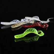 10入組混色柔軟矽膠人造魚餌,震盪器,可用於釣鱸魚、鱸魚,大尾部蠕蟲餌