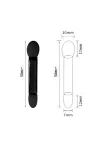 50pcs/Pack Black/Professional Dual-Ended Eye Shadow Brush, Disposable Eye Shadow Sponge Makeup Brush, Makeup Tools - Black - View 4
