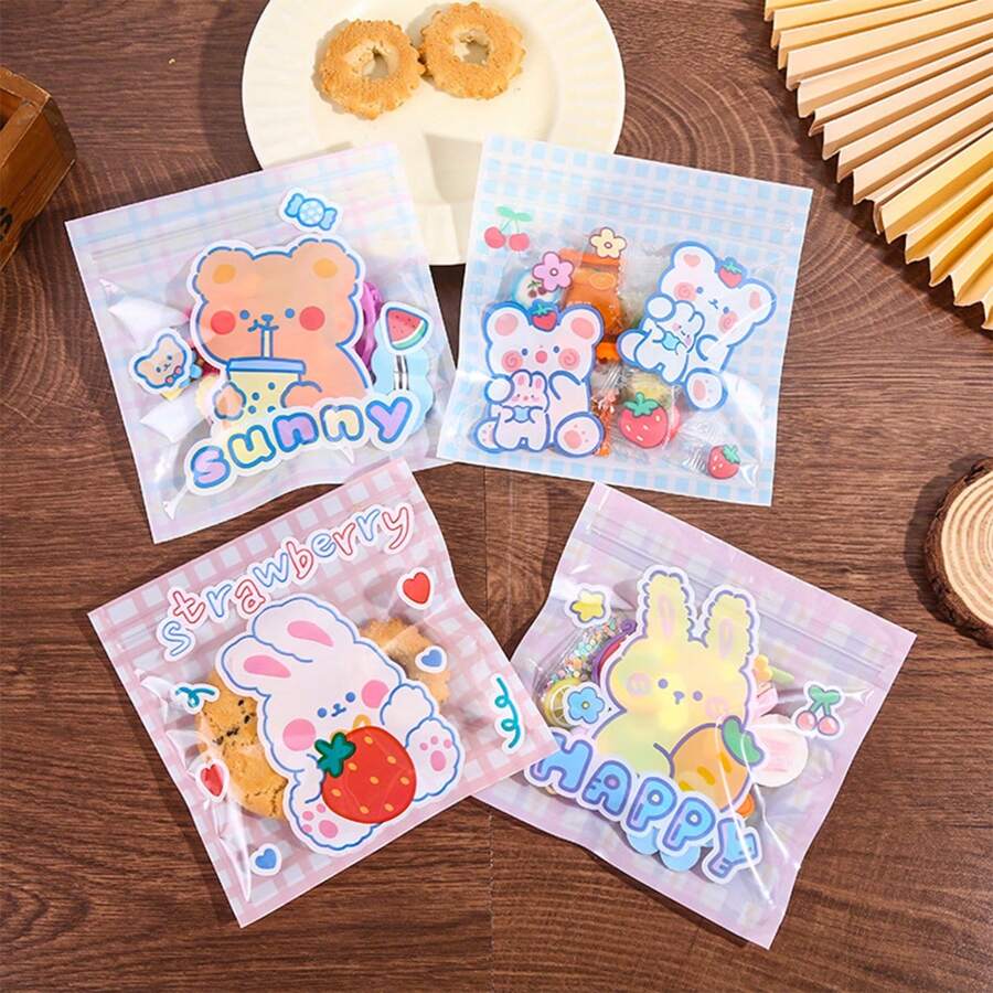 1套/20入組卡通可愛飾品收納袋,零食糖果餅乾包裝禮物袋 - 彩色 - 查看 1