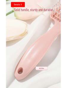 時尚大型彎形梳，適用於蓬鬆高馬尾髮型，防蚊&氣墊&空心紋理設計梳子，適用於長髮女性，紫粉色方形彈性可水洗梳子，日常家用&商業沙龍髮型梳髮刷 - 彩色 - 查看 8