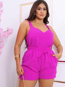 Women Shorts - 玫瑰紅 - 查看 1