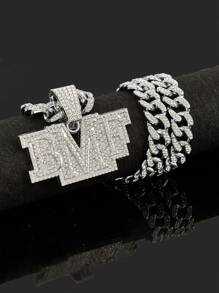 1 Miếng Nam Hip-hop Phong cách Mặt dây chuyền chữ cái Dây chuyền Đường phố Rock Đúng mốt Qủa tặng - IMF - Xem 12