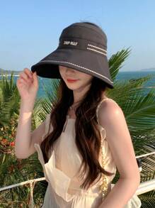 1 Miếng Không giới tính Mùa Xuân Mùa hè Mũ chống nắng Với Thêu , Tính hai mặt Mũ lưỡi trai , Thích hợp Đối với Sử dụng hàng ngày Và Các hoạt động ngoài trời - mũ rỗng - Xem 4