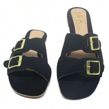 Women Flat Sandals - màu đen - Xem 3