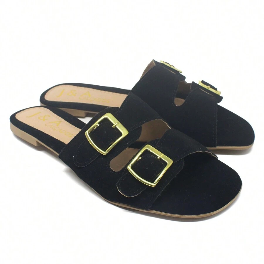 Women Flat Sandals - màu đen - Xem 1