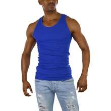 ToBeInStyle Men's Cotton Tank Tops - Màu xanh lam - Xem 1
