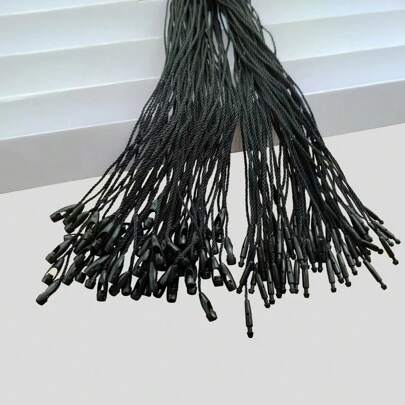 100 Piezas De Sujetadores De Etiquetas Grs Negras, Etiquetas Colgantes, Cierre De Lazo De Colgar De Regalo, Cerradura De Cuerda, Cerradura De Bucle, Cerradura De Gancho, Facilita La Rápida Instalación De Etiquetas Colgantes De Ropa, Precios Al Por Menor, Cierre De Hebilla De Zapatos, Cierre De Etiquetas De Equipaje, Hilo De Colgar Decorativo Para Fiestas Navideñas, Manualidades Diy