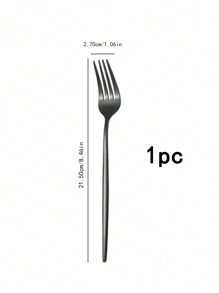 4件/16件/24件/32件不锈钢餐具套装，刀叉勺套装适用于家庭厨房、餐厅、酒店厨房用具 - 黑色 - 查看 11