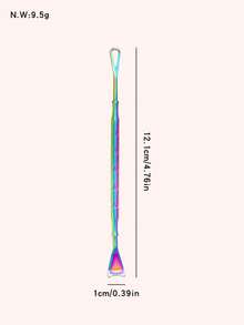 1個不鏽鋼黑頭與暗瘡去除工具,壓痘器,適用於鼻子和臉部