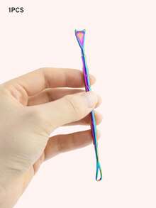 1個不鏽鋼黑頭與暗瘡去除工具,壓痘器,適用於鼻子和臉部