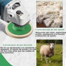 Disco Pulidor De Lana 4 Pulgadas Lana Disco De Lija-15pk - Verde - Ver 7