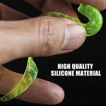 10入組混色柔軟矽膠人造魚餌,震盪器,可用於釣鱸魚、鱸魚,大尾部蠕蟲餌