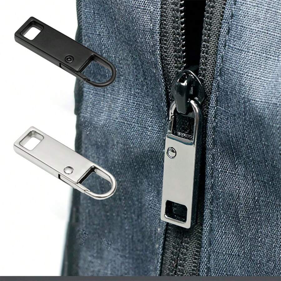 4/8 cái Kim loại Dây kéo Kéo , Có thể tháo rời phổ cập Dây kéo Kéo Thay thế , Dây kéo Xử lý Đối với Quần áo , Quần jean , Ba lô , DIY Thủ công May Phụ kiện - Bạc - Xem 1