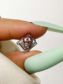 1 chiếc Vòng tay cặp đôi thời trang hàng đầu dành cho ngày lễ tình nhân năm 2025 Bướm & Gấu DIY dạng mô-đun bôi trơn, Phụ kiện làm đồ trang sức bằng thép không gỉ, Thích hợp làm quà tặng ngày lễ, tiệc tùng, phụ kiện trang phục hàng ngày - Bạc - Xem 74