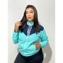 Women Jackets - 深藍色-綠松石藍 - 查看 2