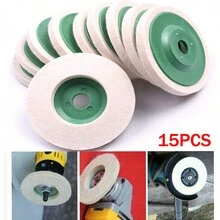 Disco Pulidor De Lana 4 Pulgadas Lana Disco De Lija-15pk - Verde - Ver 1