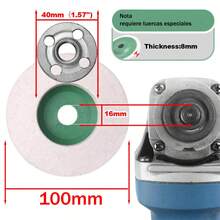 Disco Pulidor De Lana 4 Pulgadas Lana Disco De Lija-15pk - Verde - Ver 2