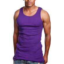ToBeInStyle Men's Cotton Tank Tops - Purple - View 1
