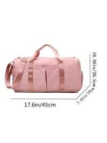 Bolsa de viaje portátil, bolsa de equipaje rosa para viajes de negocios y bolsos deportivos Bolsos de mano Bolsa de gimnasio Bolsa de fin de semana para vacaciones Hospital al aire libre Regreso a la escuela para hombres y mujeres Estudiante unisex - Rosa - Ver 5