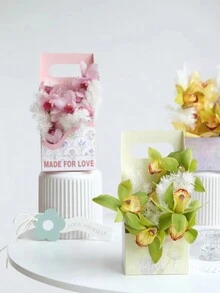 3 Piezas Cajas Para Arreglos Florales, Colección De Flores De Primavera, Caja De Papel Para Ramo De Flores, Caja De Regalo Para Ramo De Flores Para Llevar En La Mano (flores No Incluidas) - Multicolor - Ver 6