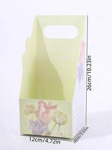 3 Piezas Cajas Para Arreglos Florales, Colección De Flores De Primavera, Caja De Papel Para Ramo De Flores, Caja De Regalo Para Ramo De Flores Para Llevar En La Mano (flores No Incluidas) - Multicolor - Ver 2