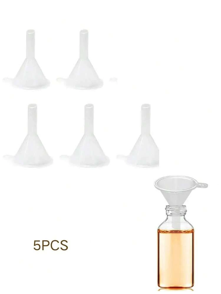 Set Mini Imbuto 20 Pezzi Imbuto in Plastica Trasparente per Profumo, Olio Essenziale, Arte della Sabbia con Bottiglia Laboratorio